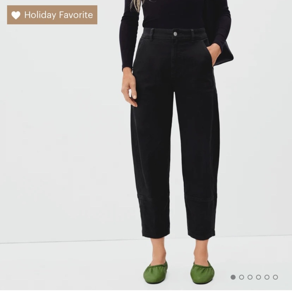 Everlane Black Barrel Pants 0R